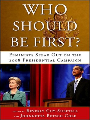 cover image of Who Should Be First?